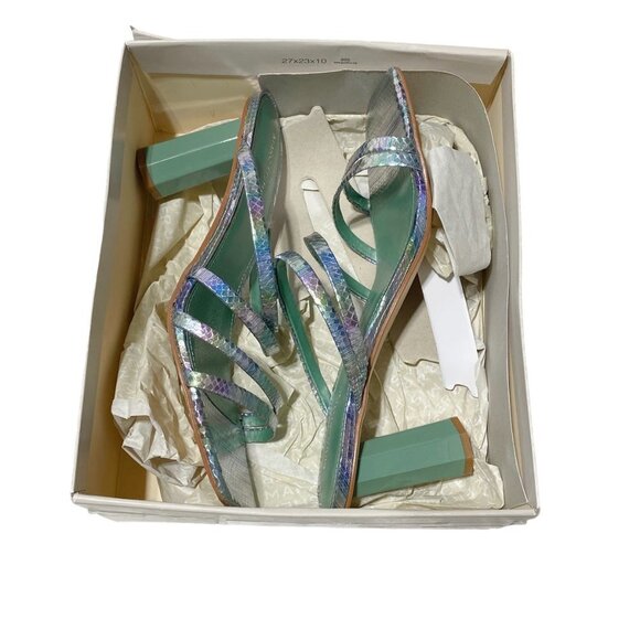 MARC FISHER KRISTIN SANDAL LIGHT GREEN - Picture 7 of 11